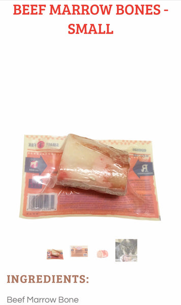 Single Primal Raw Recreational Beef Marrow Bones