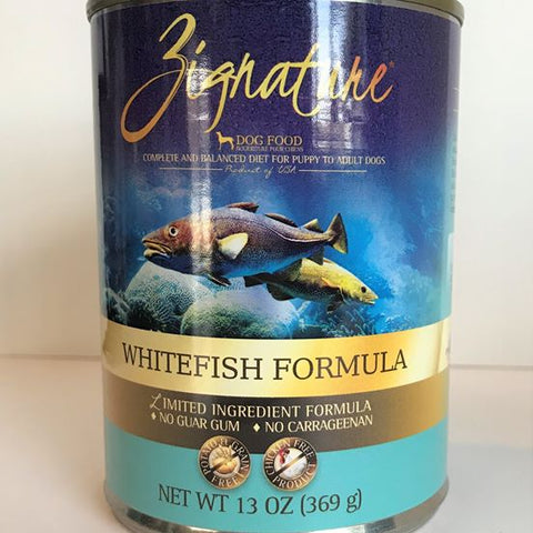 Zignature Whitefish canned dog food