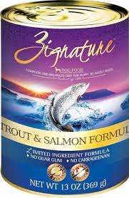 Zignature Trout and Salmon canned dog food